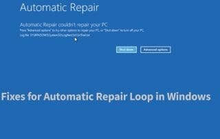 Fix Automatic Repair Windows Loop in Windows
