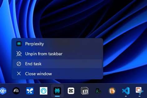 How to End Task process in Windows 11