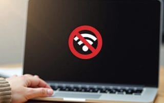Windows WiFi settings showing network not detected London